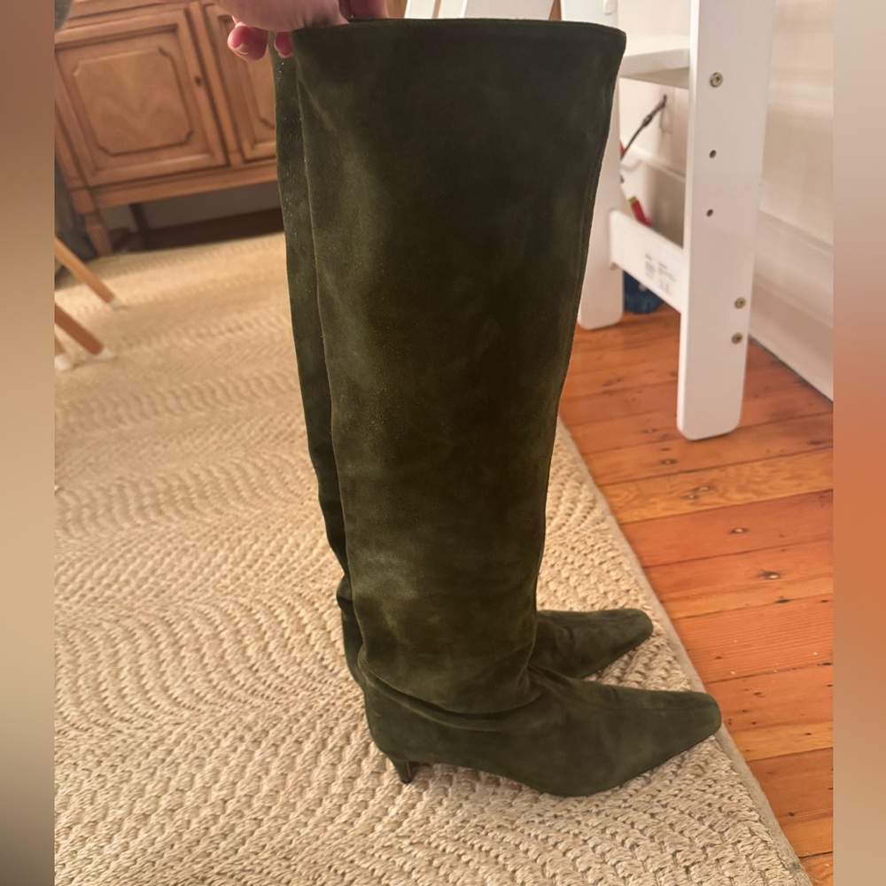 Staud Wally olive suede knee high boot - Picture 2 of 6